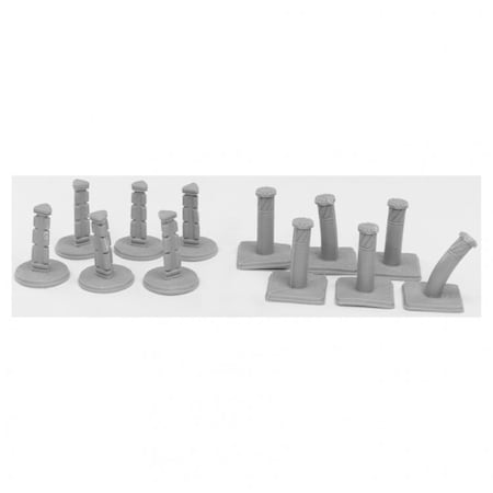 Thinkandplay Bones Bollards Miniatures, Black, 12PK TH2738583